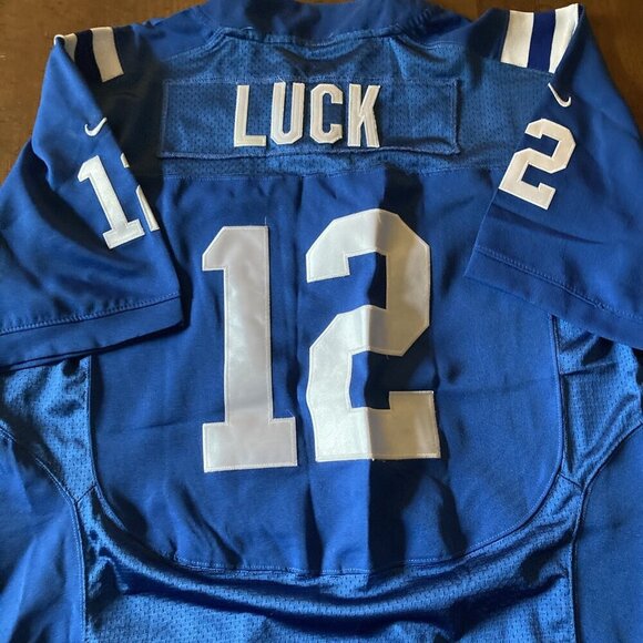 Nike On Field NFL Indianapolis Colts Andrew Luck #12 Jersey Blue Size 48 Players - Picture 6 of 8